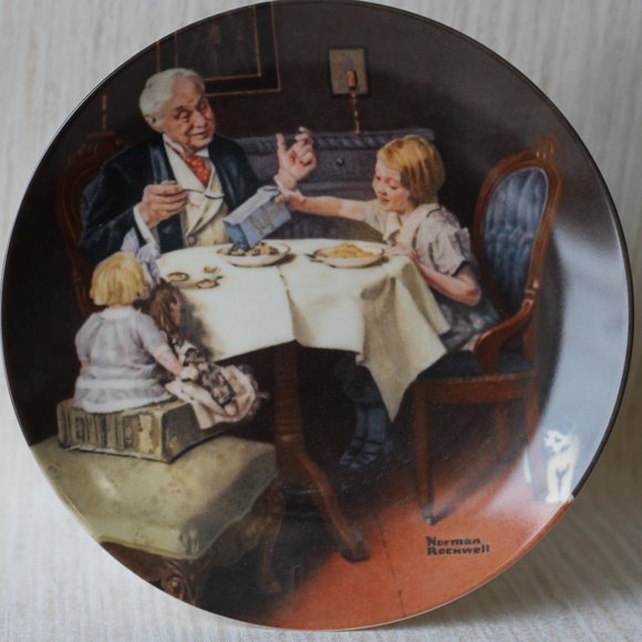 ✨Vintage✨ Norman Rockwell Collector Plate, The Gourmet - Picture 2 of 5